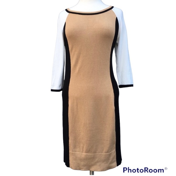 Laundry by Design color block 3/4 midi dress - Picture 1 of 6